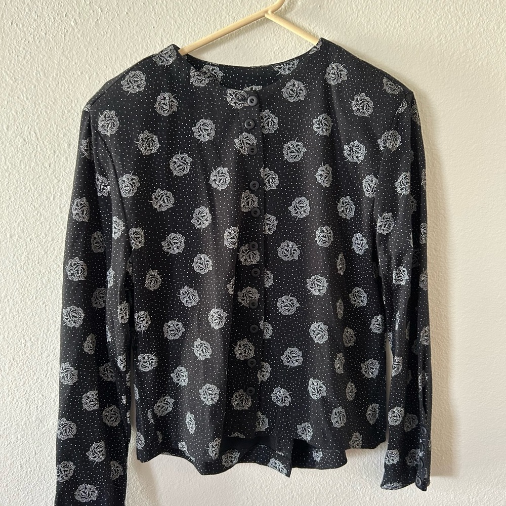 FR Sport vintage padded shoulder button down shirt